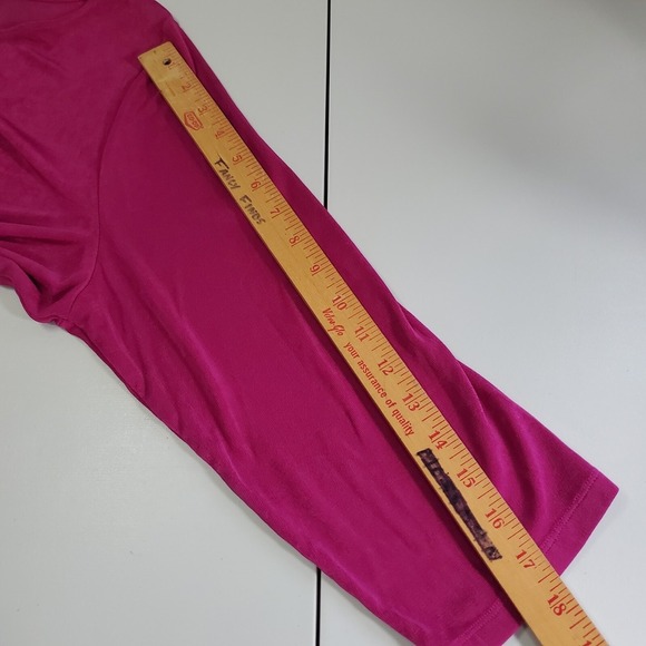 Chicos Travelers Women Slinky Tunic Top Size 3 US XL Pink Stretch Cruise Evening - Picture 12 of 14